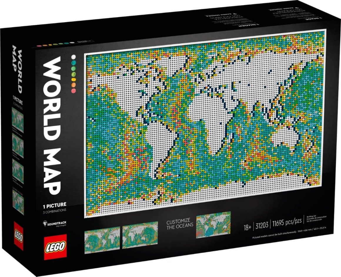 Карта мира от Lego стала самым большим набором в истории 